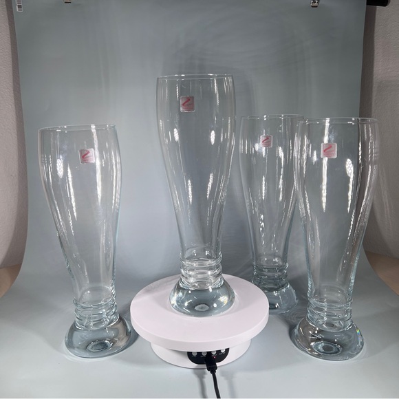 Zweisel Glas Crystal Beer Glass Stein Stamped Germany Blue Tinted Base Vintage - Picture 3 of 6